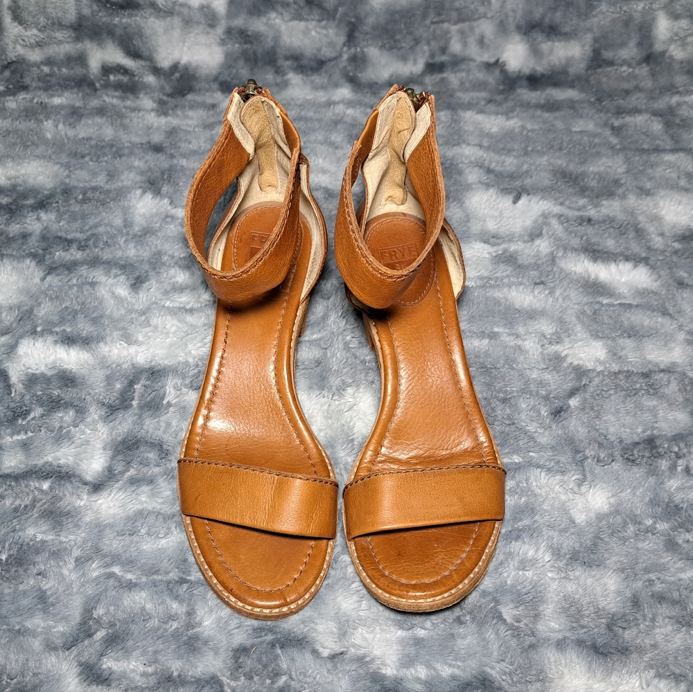 Frye Women's Ankle Strap Heeled Sandal - Picture 3 of 14